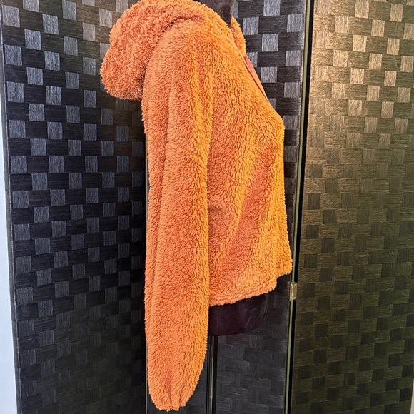 Z Supply Orange Sherpa Hoodie - Picture 2 of 4